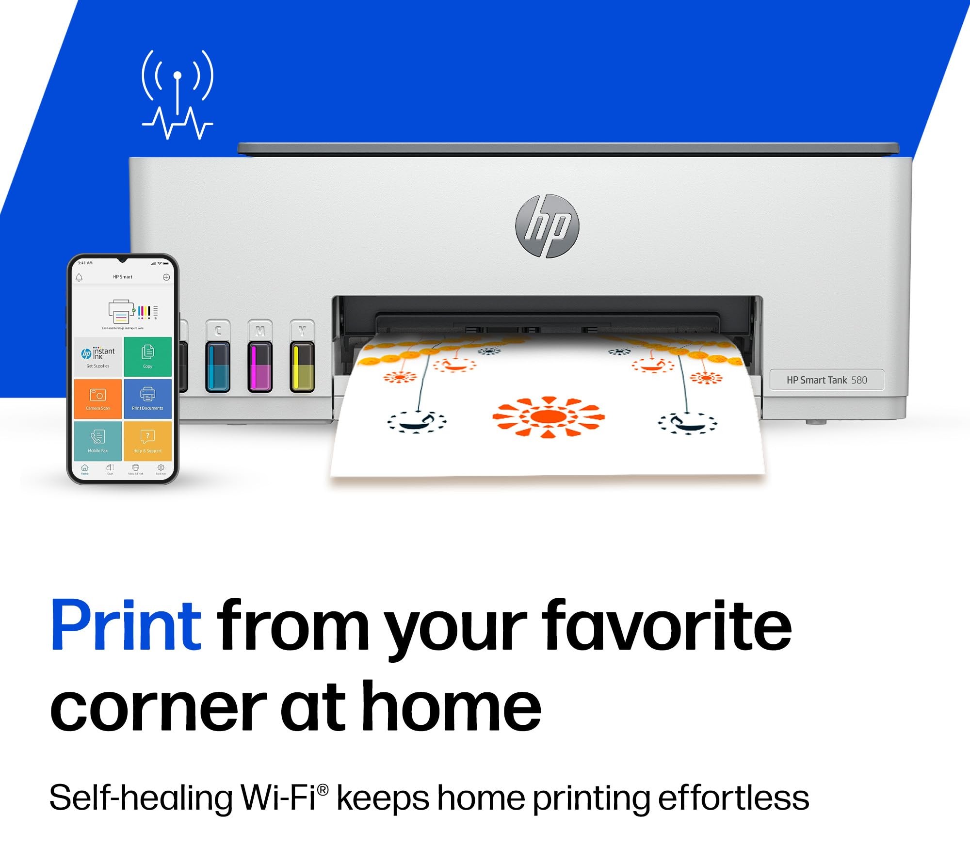 HP Smart Tank 580 All-in-One WiFi Color Printer