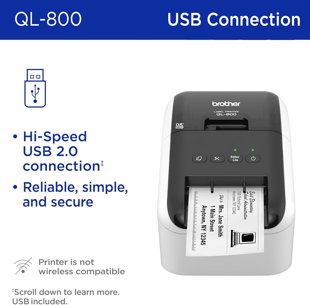 Brother QL-800 High-Speed Professional Label Printer